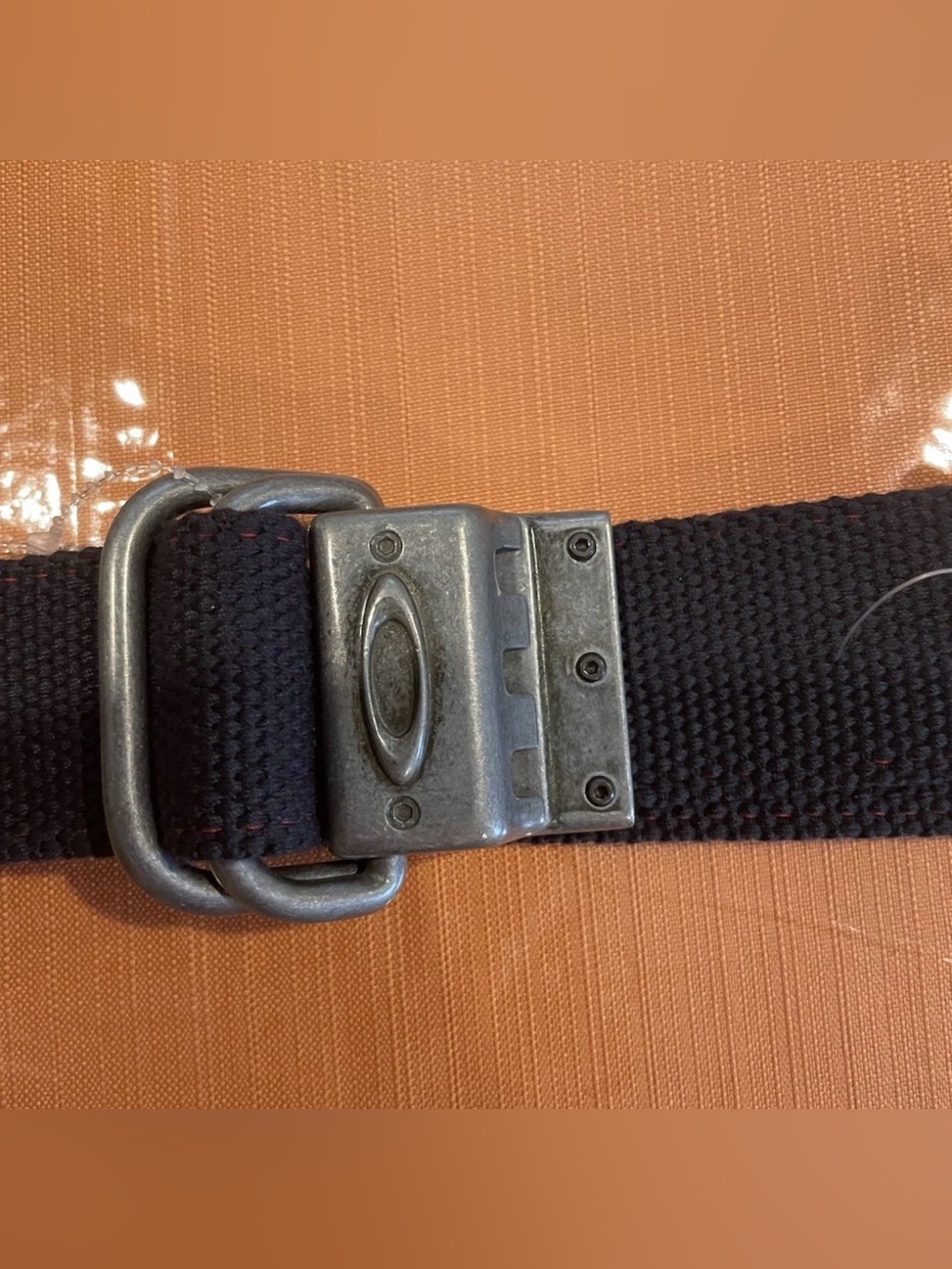 Vintage Oakley Belt 2.0 Webbed NEW With Tags Black/Navy Blue L/XL Skater Y2K - Picture 5 of 7